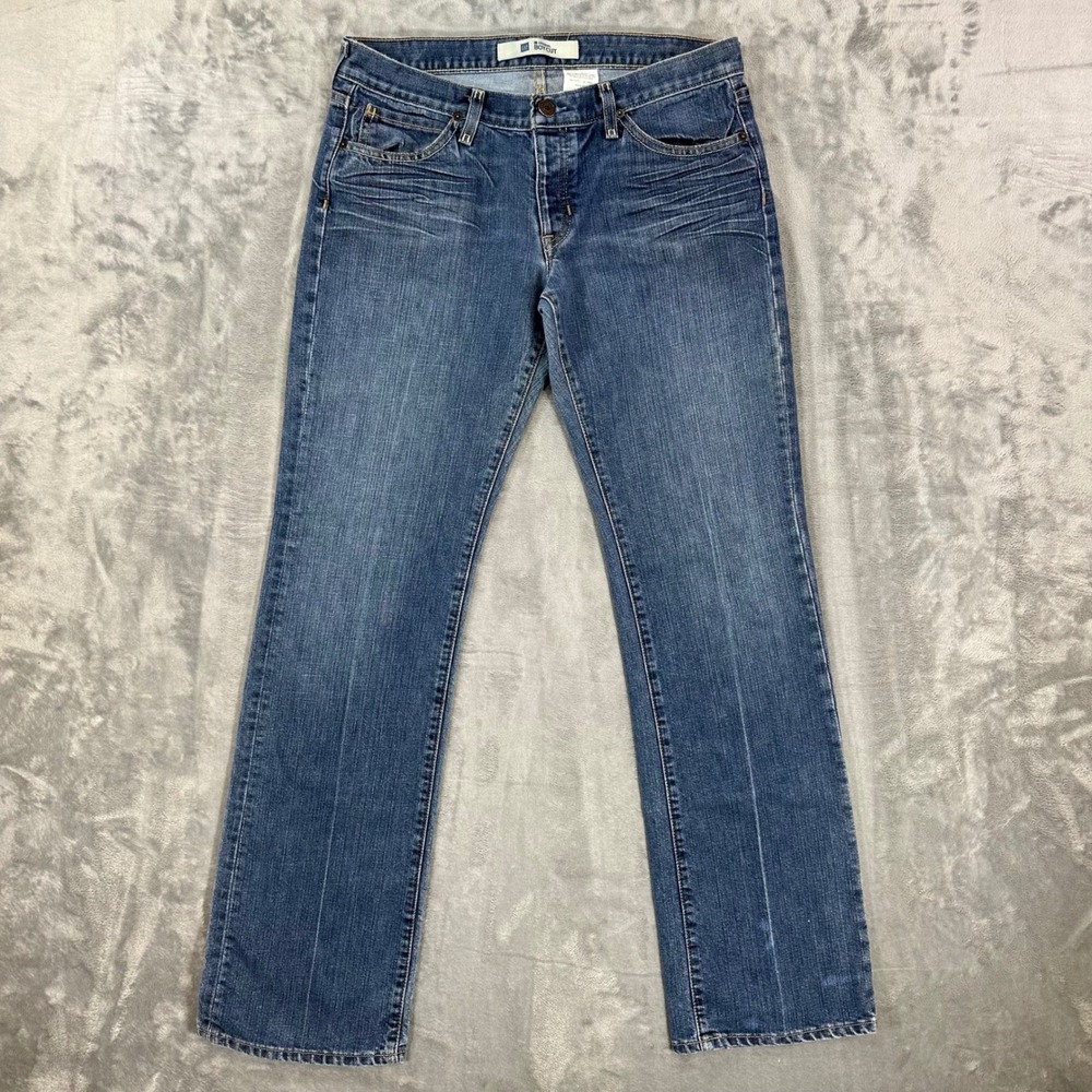 Gap Original Boycut Jeans Women's Size 8 Long Blue Denim Pants